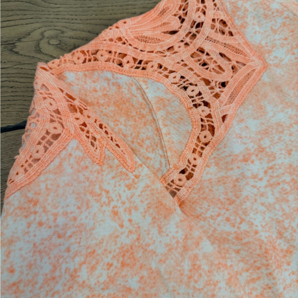 NWT Free People Neon Orange Combo Sweatshirt - Size XS - Picture 5 of 6